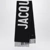Jacquemus Wool Scarf With Logo In Blue