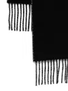 Jacquemus Black Wool Scarves In Black