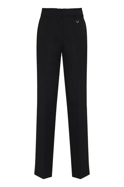 Jacquemus Black Wool Trousers For Women In Fw23 Collection