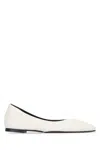 Jacquemus Blackwhite Leather Ballet Flats In White