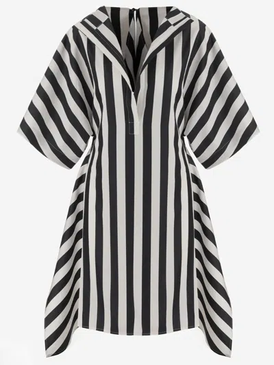 Jacquemus Womens Jacquard Medium Stripes Moisson Striped Cotton And Silk Tunic In Multi