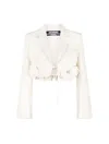 Jacquemus Short Suit Jacket With Crimped Edge In White