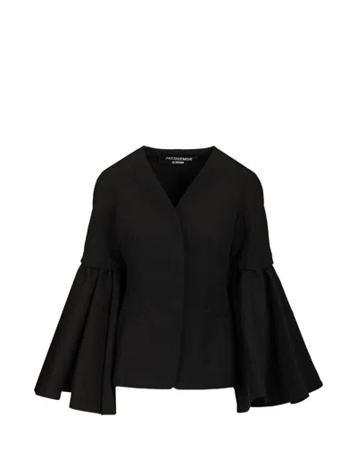Jacquemus Blazer With Flared Sleeves In Black