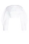 Jacquemus Le Haut Casaco Cutout Crop Cotton Poplin Shirt