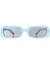 Jacquemus The Azzuro Rectangular Sunglasses In Blue