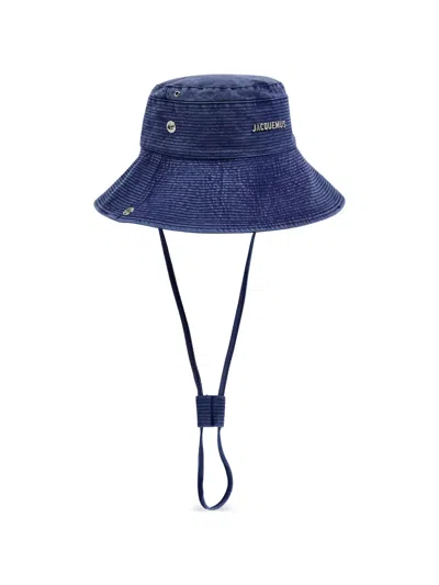 Jacquemus 그로그랭 데님 모자 In Blue