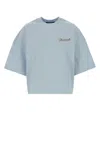 Jacquemus Blue Boxy Embroidered T-shirt In Blue