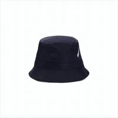 Jacquemus Blue Bucket Hat With Classic Shape In Black