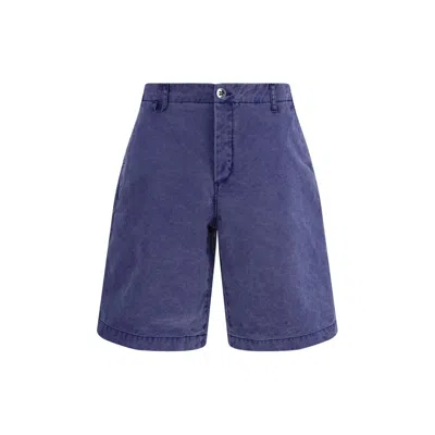 Jacquemus Blue Cotton Bermuda Shorts