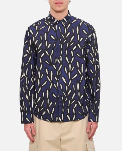 JACQUEMUS BLUE COTTON SHIRT