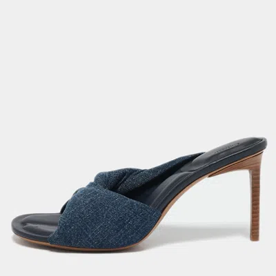 Jacquemus Blue Denim La Banana Slide Sandals