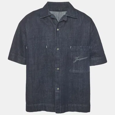Pre-owned Jacquemus Blue Denim Short Sleeve Button Front Shirt M