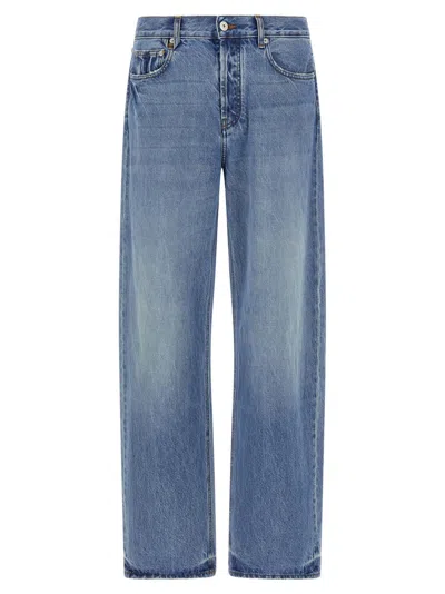 Jacquemus Le De-nime Droit Jeans Multicolor In Blue