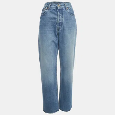 Pre-owned Jacquemus Blue Denim Wide Leg Jeans L Waist 30"