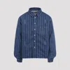 Jacquemus La Chemise Boulanger Blue Stripe Cotton Shirt In Blue