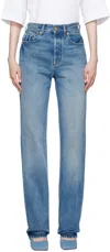 Jacquemus De Nimes Jeans In 33c Blue/tabac