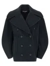 Jacquemus Blue Le Caban Ovalo Coat In Blue