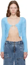 Jacquemus Blue Le Chouchou 'la Maille Neve Manches Longues' Cardigan In 330 Blue