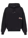 Jacquemus Cotton Sweatshirt With Embroidered Varsity Patch In Black