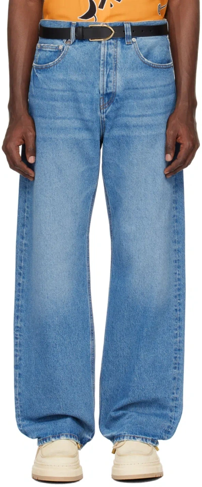 Jacquemus Blue Les Classiques 'le De Nîmes Droit' Jeans In Blue/tabac 2