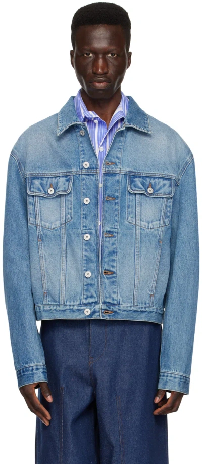 Jacquemus Blue Les Sculptures 'la Waistcoate De-nîmes' Denim Jacket In Blue/tabac 2