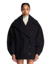 Jacquemus Double-breasted Coat Featuring Notched Lapels In Black