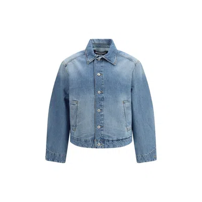JACQUEMUS JACQUEMUS BLUE POLYAMIDE DENIM MEN'S JACKET