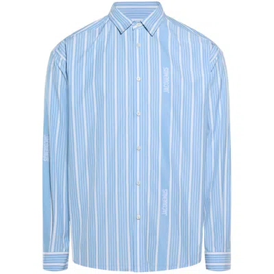 JACQUEMUS JACQUEMUS BLUE SHIRTS MEN