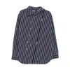 Jacquemus La Chemise Cuadro Asymmetric Button-up Shirt In Blue