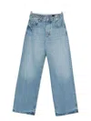 Jacquemus Wide Leg Denim Jeans With Belt Loops In Blue