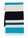 Jacquemus Tricolour Scarf In Blue