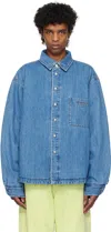 Jacquemus The Boulanger Puffed Denim Overshirt In Blue