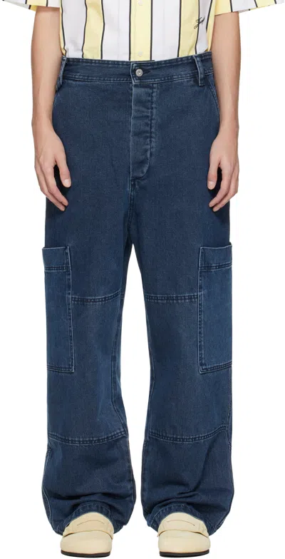 Jacquemus Blue 'the Carré De-nîmes' Denim Cargo Pants