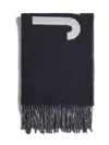 Jacquemus 'l'echarpe' Black Scarf With Jacquard Logo In Black