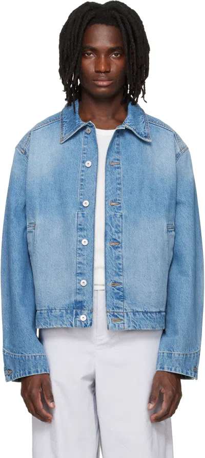 Jacquemus The Mirada De-nîmes Denim Jacket In Blue