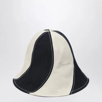 Jacquemus Bob Hat Gelato In Navy And White Canvas Women In Blue