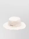 Jacquemus Bob With Fringed Hem And Wide Brim In White