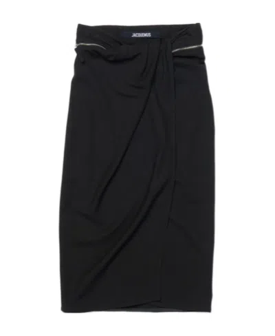 JACQUEMUS BODRI GATHERED SKIRT