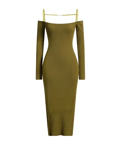 Jacquemus Bodycon Dress In Green