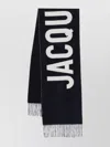 Jacquemus The Brushed Wrap Scarf With Fringed Detail
