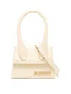 Jacquemus Leather Bag Small Adjustable Strap In White