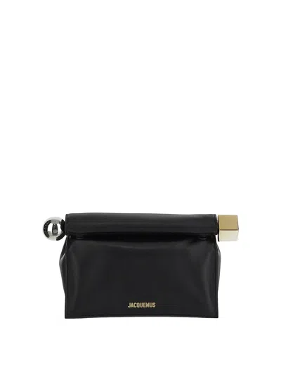 Jacquemus Leather Bag In Black