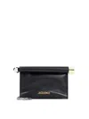 Jacquemus Black La Pochette Rond Carr Clutch In Black