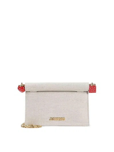 Jacquemus Le Petit Pochette Rond C Handbag In Gray