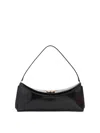 Jacquemus Le Calisso Black Shoulder Bag With Engraved Snap Button In Leather In Black