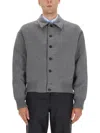 Jacquemus Grey Jacket With Classic Collar And Dropped Shoulders In Wool Man In Gray