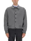 Jacquemus Grey Jacket With Classic Collar And Dropped Shoulders In Wool Man In Gray