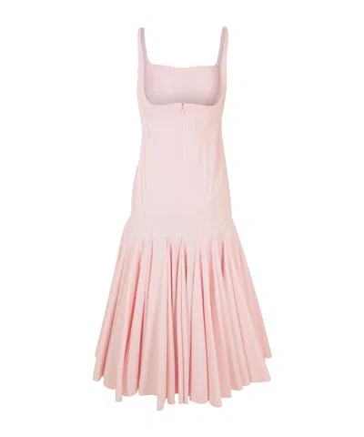 Jacquemus Boned Waist Strap Flared Midi Dress In Multi