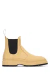 Jacquemus Chunky Sole Elastic Side Boots In Beige