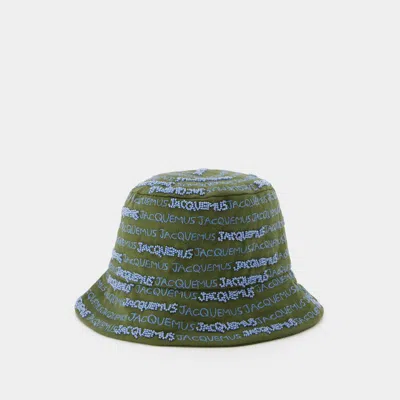 Jacquemus Bordado Bucket Hat -  -  Khaki - Cotton